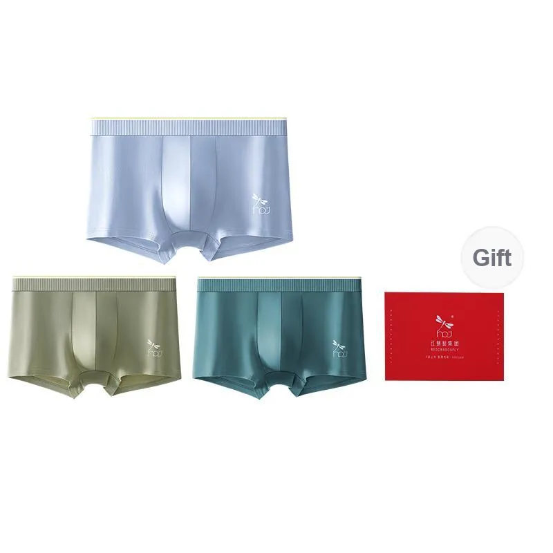 RED DRAGONFLY Cotton Panties Men's 3 Pack Gift Box Set-10