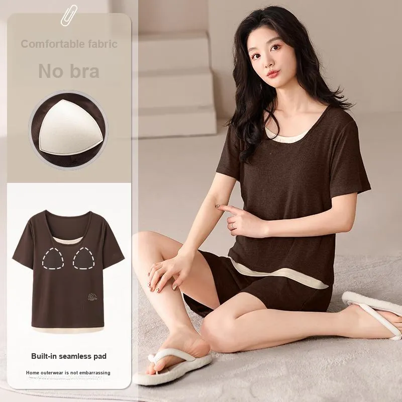 Pretty Lady Pajama Set Women's Tan-1