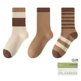 Beige+Dark Khaki+White Wide Stripes