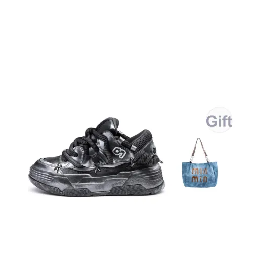 Размер CN Skate Скейтборд Кроссовки Низкие Серебристо-Черные Унисекс