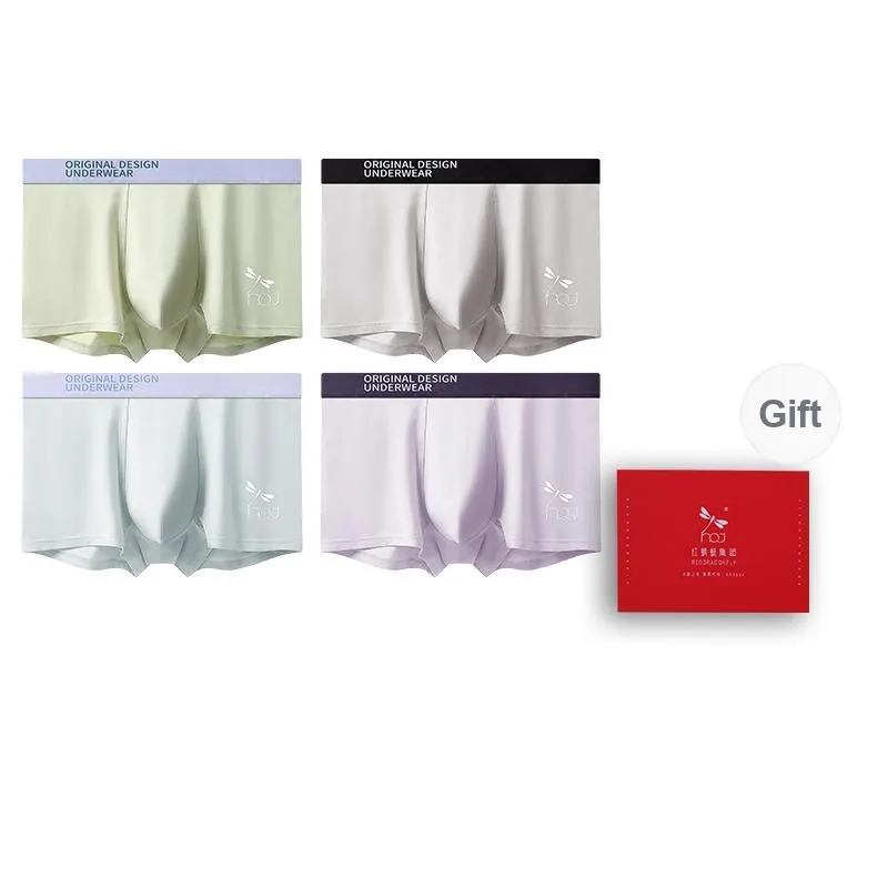RED DRAGONFLY 50S Combed Cotton Underpants Men's 4 Piece Gift Box Sets-11