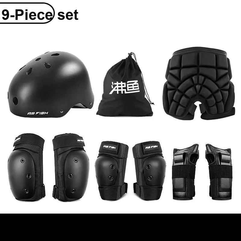 AS FISH Roller Skating Protective Gears-6