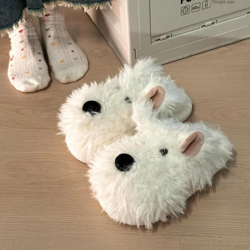 Dream Eater Home Slippers White/Brown-5