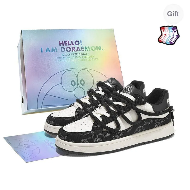 DoraemonA Box Limited Edition Puffy Shoes Low-Top Skateboard Shoes Unisex-50
