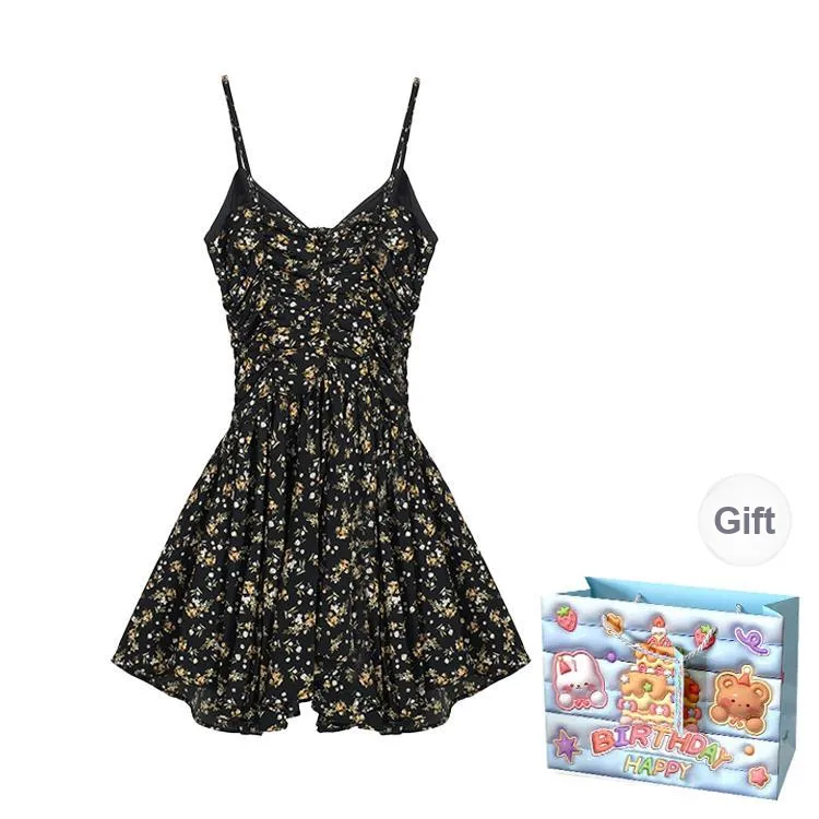 REMOULD Slip Dress Women's Black Floral-1