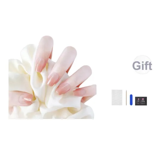 Miss Candy Handcrafted False Nail Миндаль Трапеция Нюдовый Розовый Градиентный Кошачий глаз Телесный