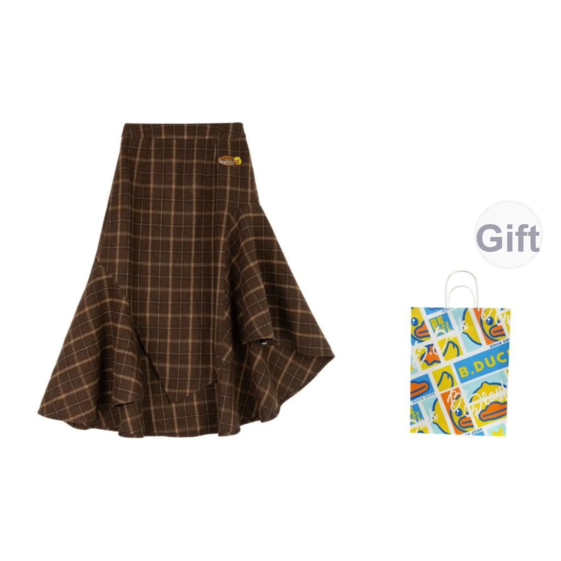 B.Duck Casual Long Skirt Women's Brown