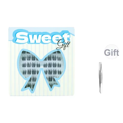 KULESI Гель Бесплатно Перо Веер Маленькие звезды-близнецы Накладные ресницы Естественный Увеличение Длина Один Кластер