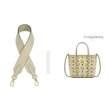 Beige Underarm Wide Strap 65cm+1 Pair Metal Protective Loop