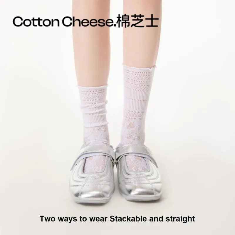 COTTON CHEESE Mid Calf Socks Women's Box 3 Pack-2