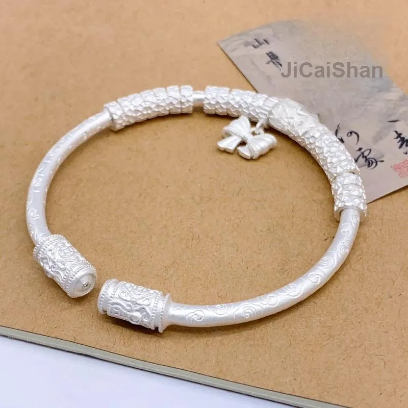 RURA S999 Fine Silver Bangles Women's Silver-3