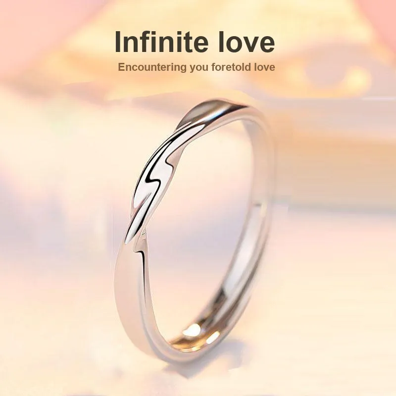 KADER Love Frequency Series 925 Sterling Silver Rings Unisex Silver-4