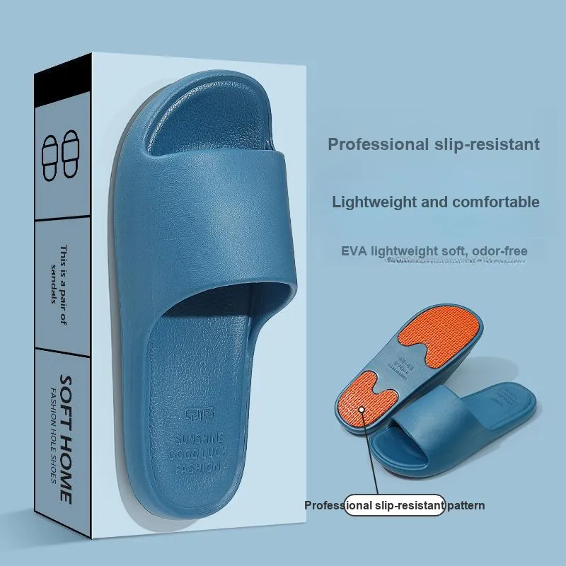 Foot Recreation Slippers, Slip Resistant Summer Home Indoor Squashy And Bouncy Feeling EVA Quiet Bathroom Bathing-17
