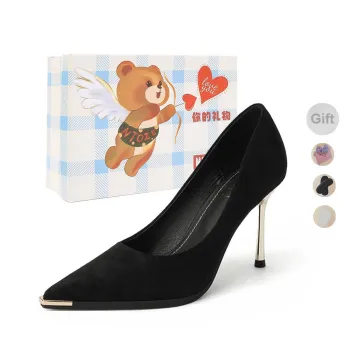 NTOZE Slim Heel High Heels Women's Black