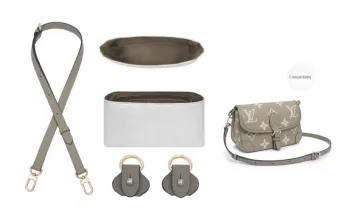Lan Bao Fan Cow Leather Bag Accessories Women's Gray