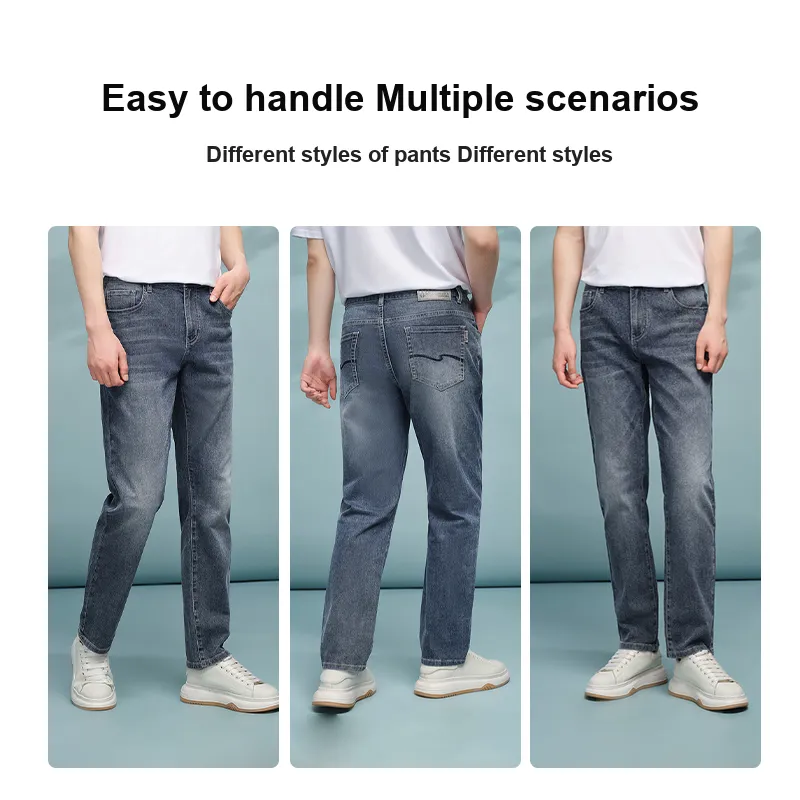 HLA Heart Of China Series Micro Stretch Washable Jeans Men's-5