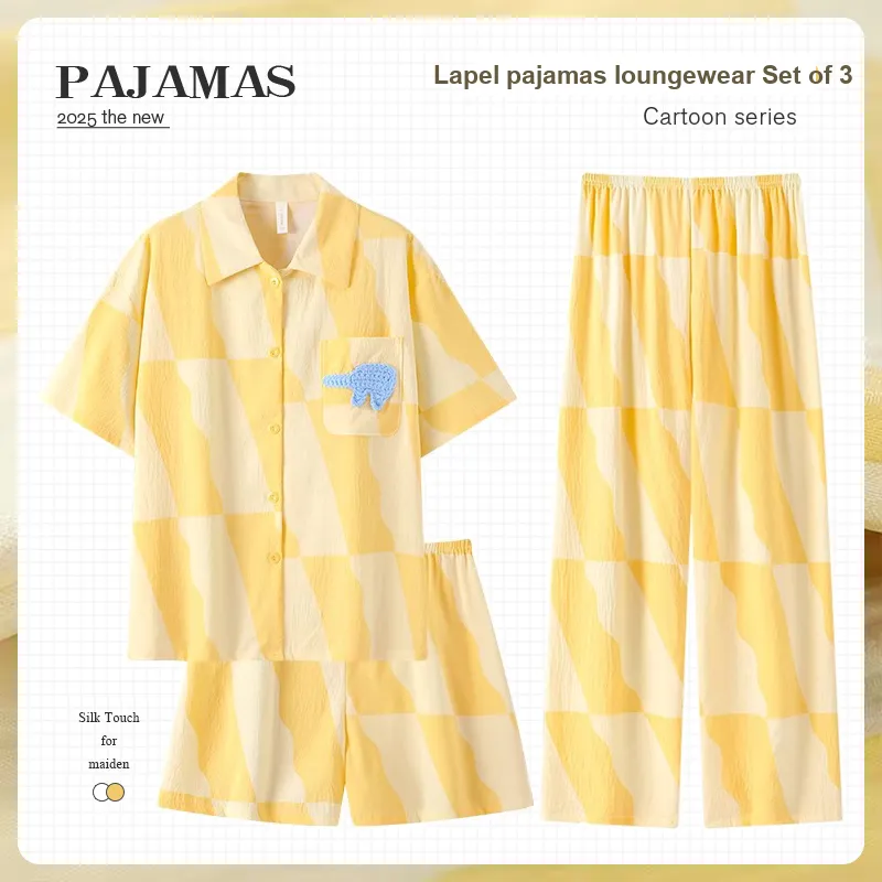 O'MESIK Pajama Set Women's Yellow-1