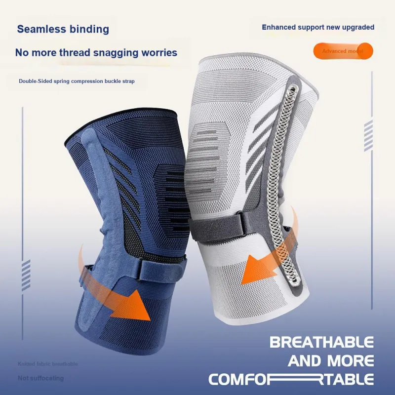 Pinjian Running Basketball Fitness Unisex Nylon Elastane Latex Thread Silicone Knee Pads-5