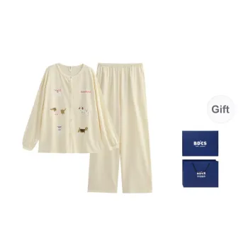 Peninsula City Pajama Set Women's Gift Box Set Custard