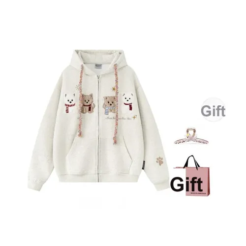 BAIDAIFEI Серый с флисовой подкладкой в комплекте с заколкой-коготь + сумка для покупок унисекс свитшоты