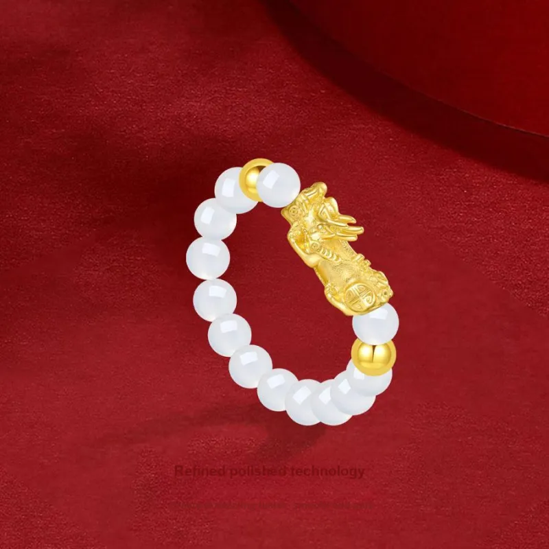 Master Kim Agate Gold Ring Unisex-4