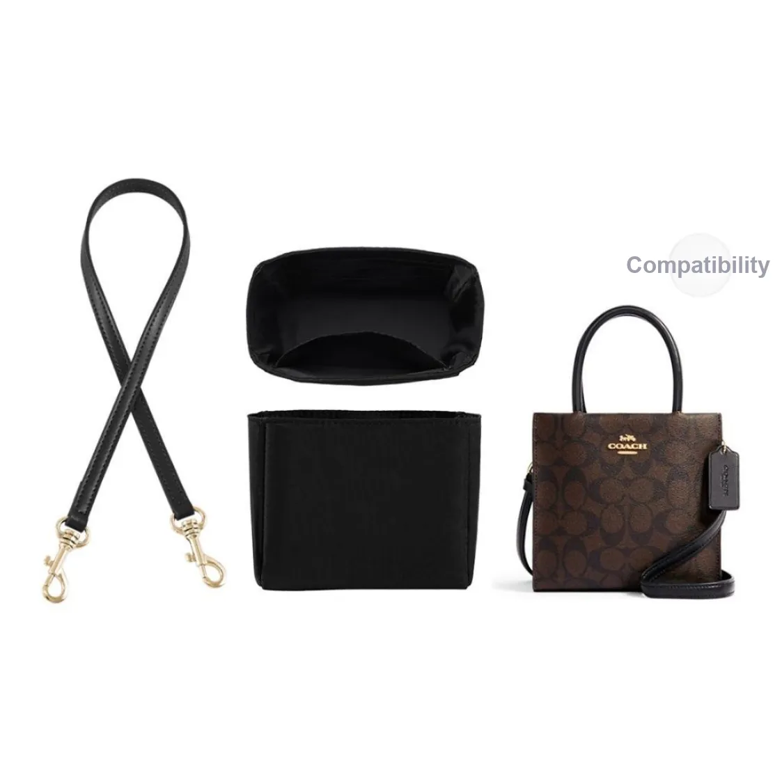 Lan Bao Fan Nylon Artificial Leather Bag Accessories Women's Black