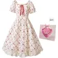 Pink Floral Long Dress+Box
