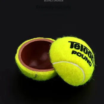 Teloon Tennis Balls Wool Match Ball Indoor And Outdoor 65mm Neon Green