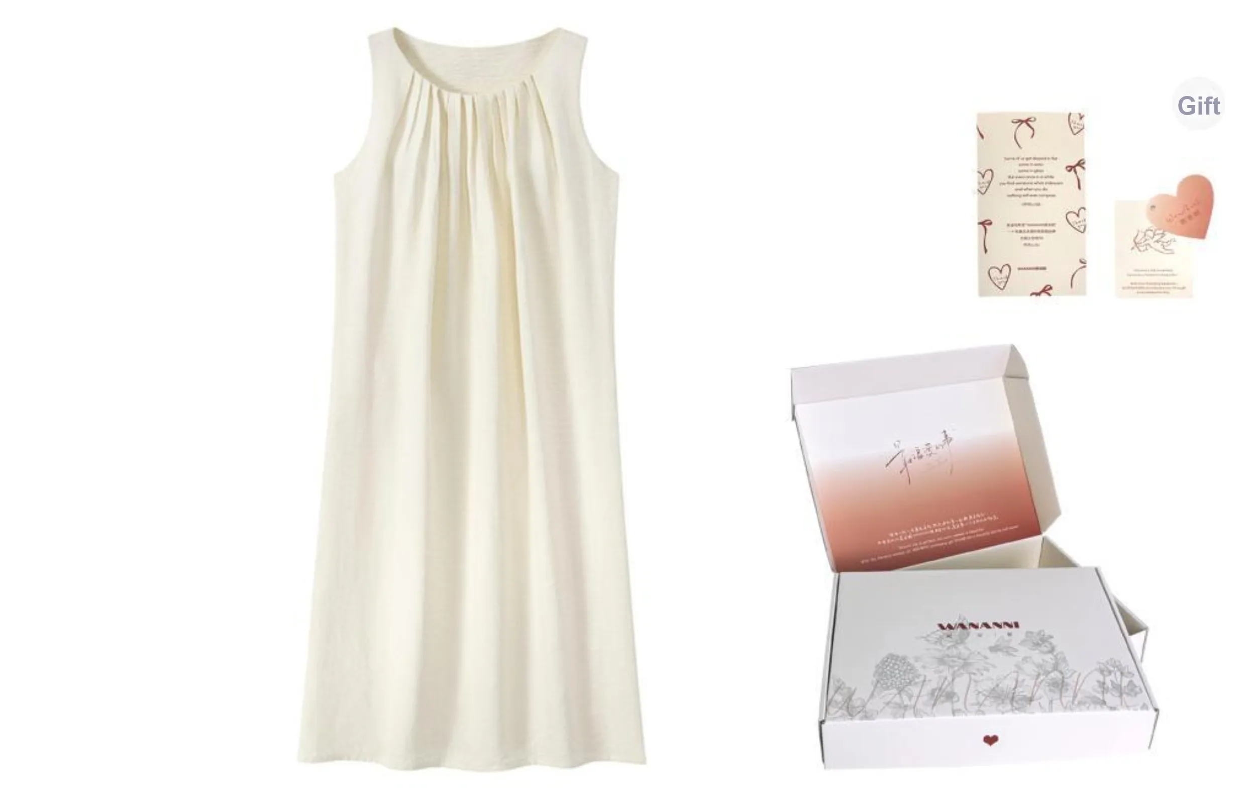 WANANNI Nightgown Women's Apricot