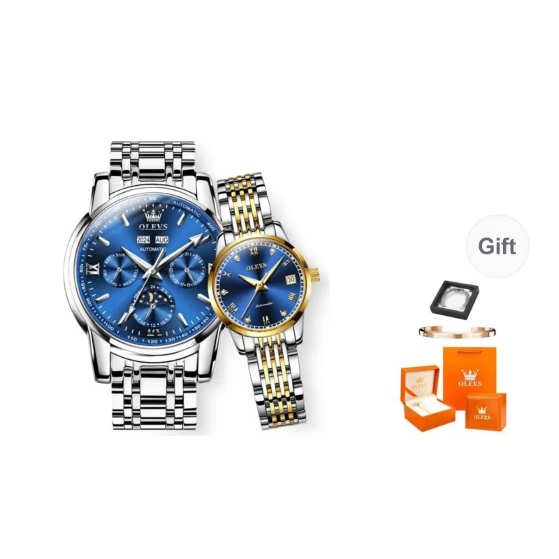 OLEVS Heart-to-Heart Knot Collection Mechanical Movement Watch Unisex White Dial-15