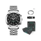 Black Dial Silver Case