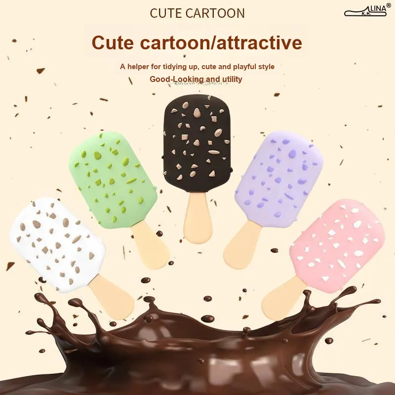 Gentle Welcome Hair Comb, Chocolates Crispy Ice Cream Airbag Comb Small Comb Mini Air Cushion Comb Hair Combing-1