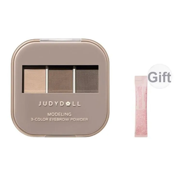 Judydoll 3D-эффект Улучшение цвета Трехцветная пудра для укладки бровей