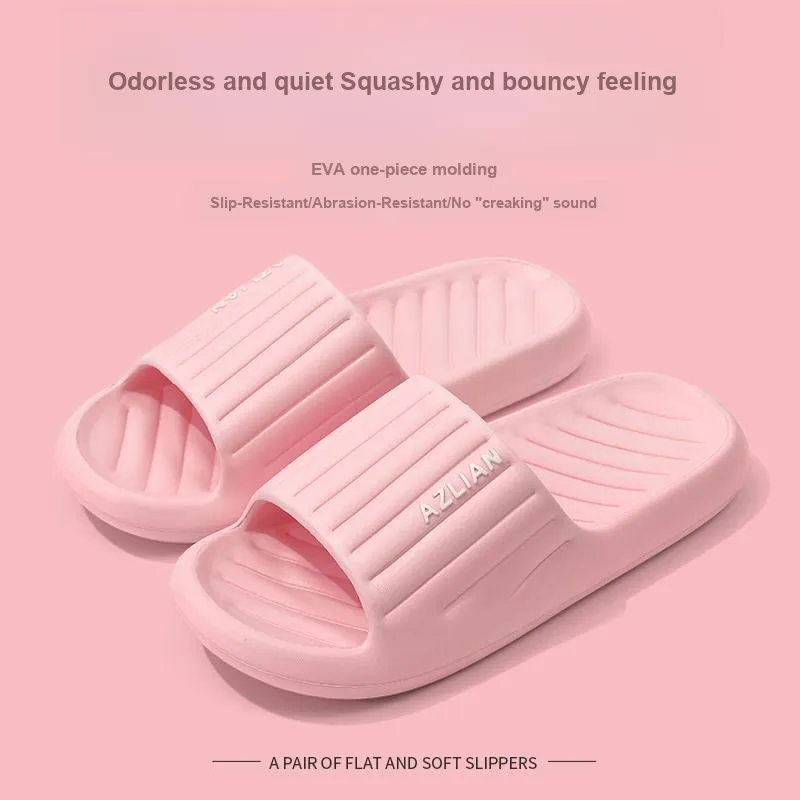 Foot Recreation Summer Squashy And Bouncy Feeling Soft Soled Indoor Bathroom Bathing Slip Resistant Home Slippers-21