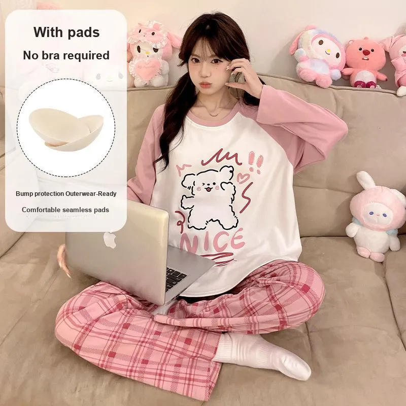 Maultiay Pajama Set Women's Pink-4