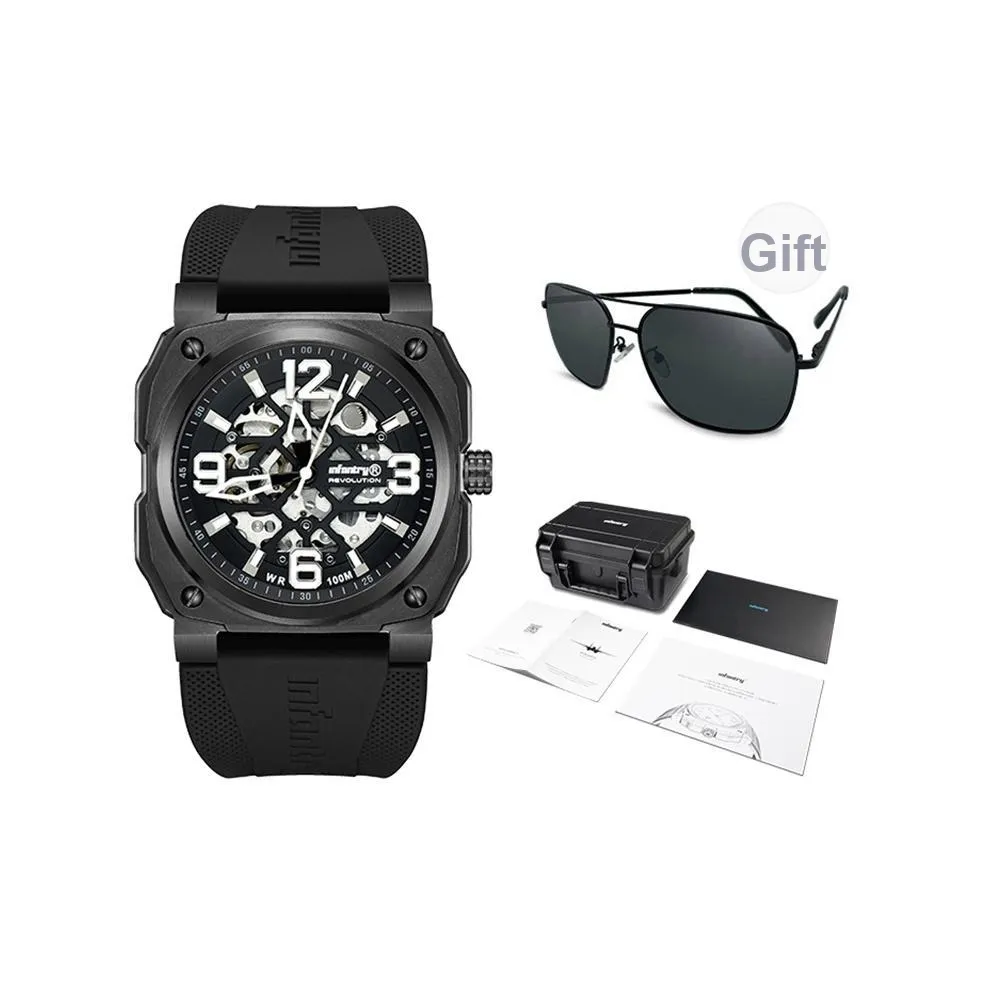 INFANTRY Eagle Thunder Avant Garde Collection Mechanical Movement Watch Men's Watches Skeleton Dial