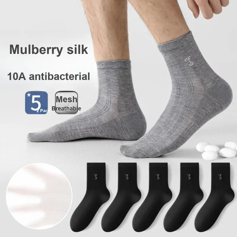 PIERRE CARDIN Mid Calf Socks Men's 5 Pack Box Included-5