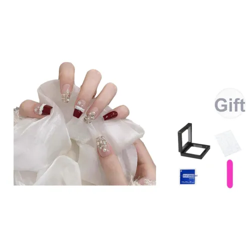 XNTX Ногтевой патч False Nail Короткий LADDER Яркие ЦВЕТА Румяна Стойкий Coquette