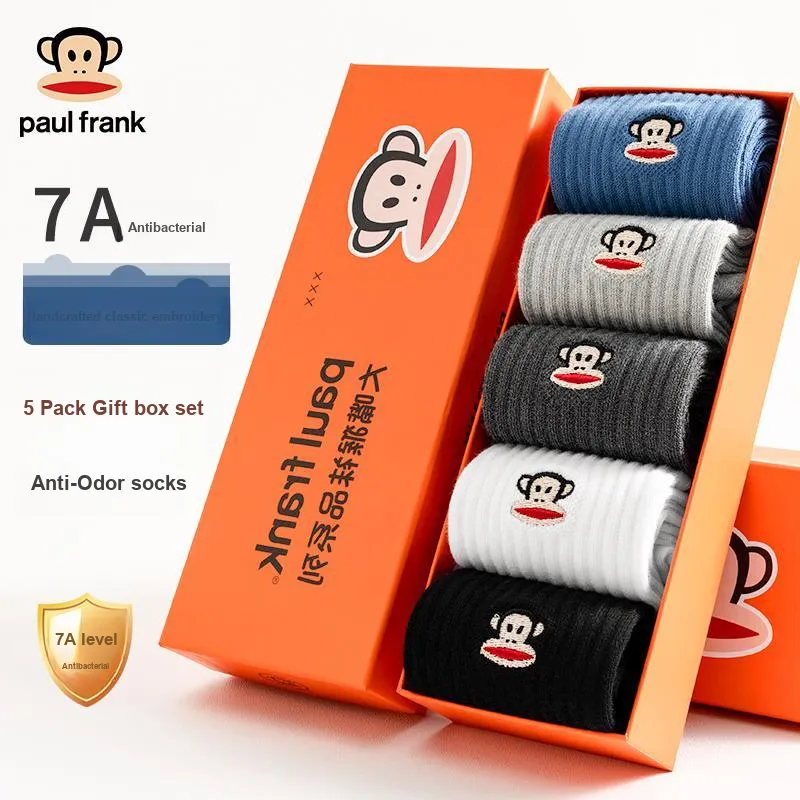 PAUL FRANK Mid Calf Socks Men's Box 5 Pack-38