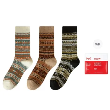MIIOW Mid Calf Socks Women's Box Of 3 Pairs