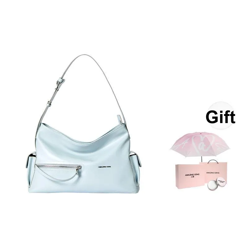 AMAZING SONG Cow Leather, Zip Closure Commute Date Casual Crossbody Bag, Shoulder Bag Women's Multicolor-1