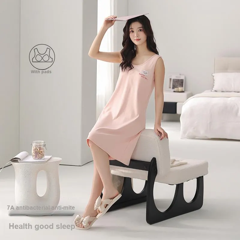 FENTENGCARE Nightgown Women's Pink-1