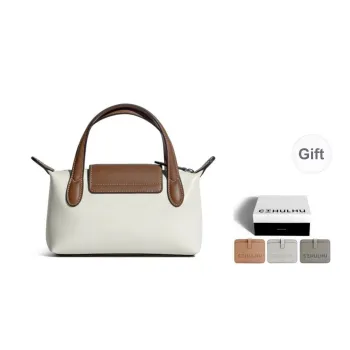 Cthulhu Cow Leather One Shoulder Handbags Small Size Women's Ecru & Brown/Light Gray & Brown Gray