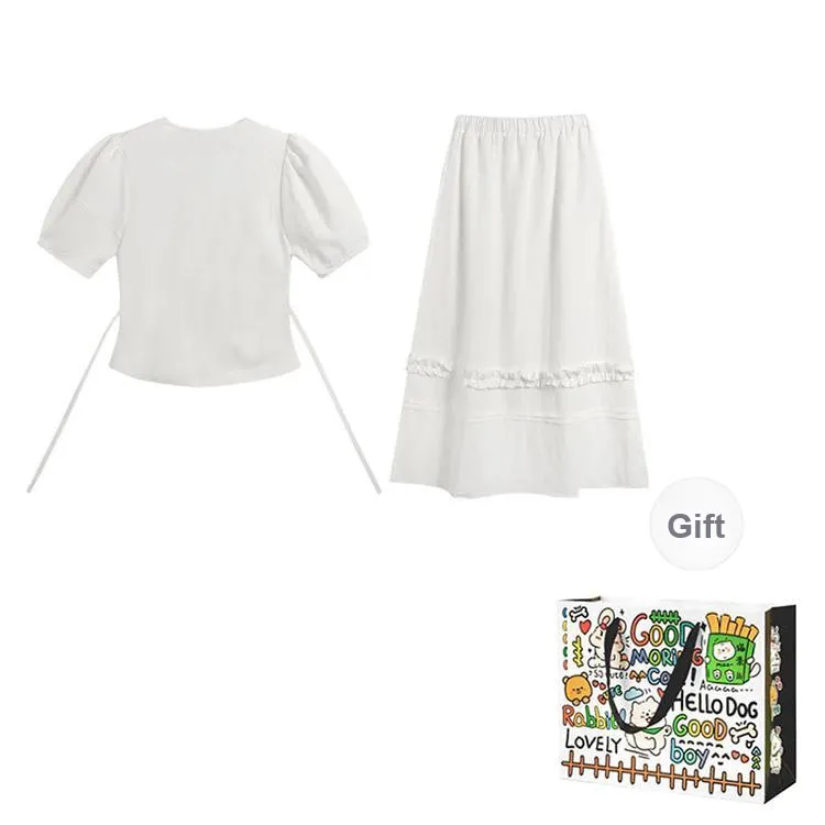 OURUOKE Two Piece Skirt Sets Women's-1