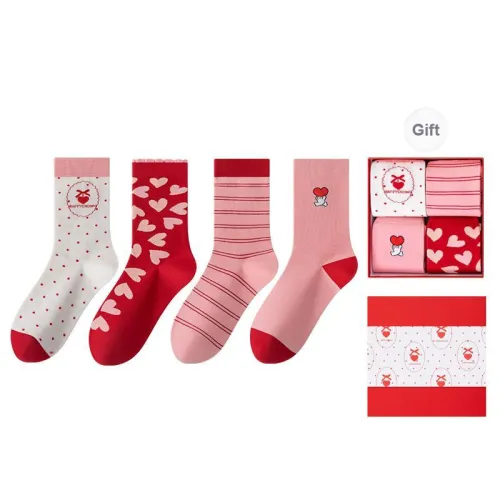 MIIOW Mid Calf Socks Women's Box 4 Pack