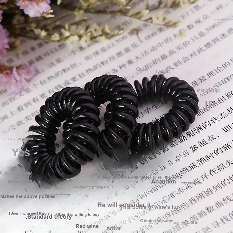 YUELEJI Small Size Telephone Wire Hair Tie 10 Pcs With Elastic OQ Classic And Versatile-5