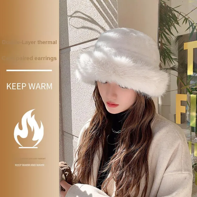 Shizhu Thickened Bucket Hats Women's-5