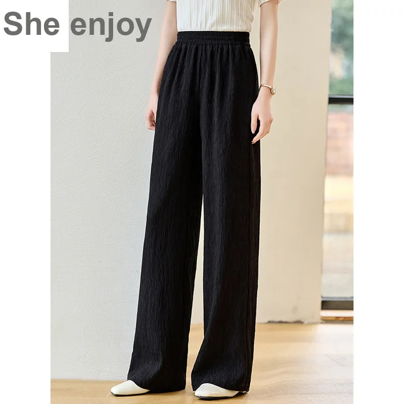 She Enjoys Casual Pants Women's Black-4