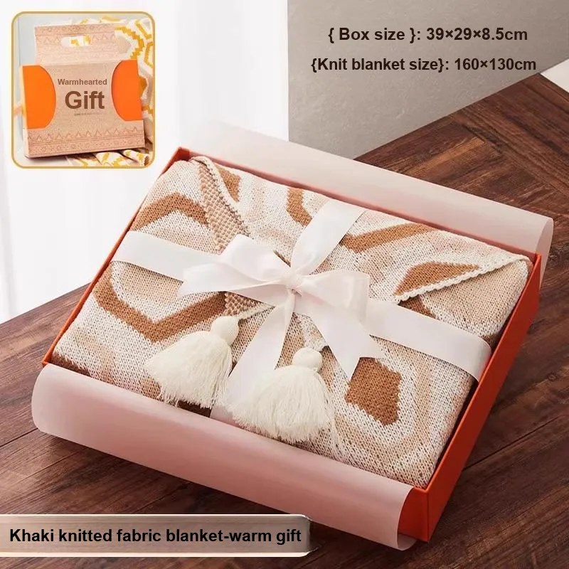 TIXILI Practical Knitted Fabric Blanket For Air Conditioners-5