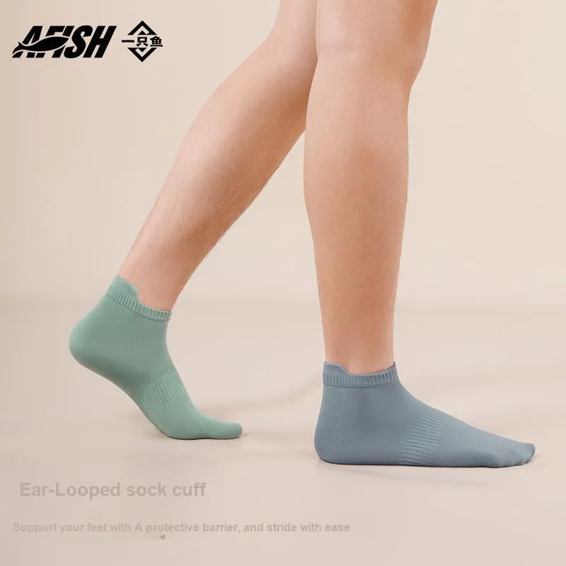 AFISH Ankle Socks Men's 5 Pack Shopping Bag-10